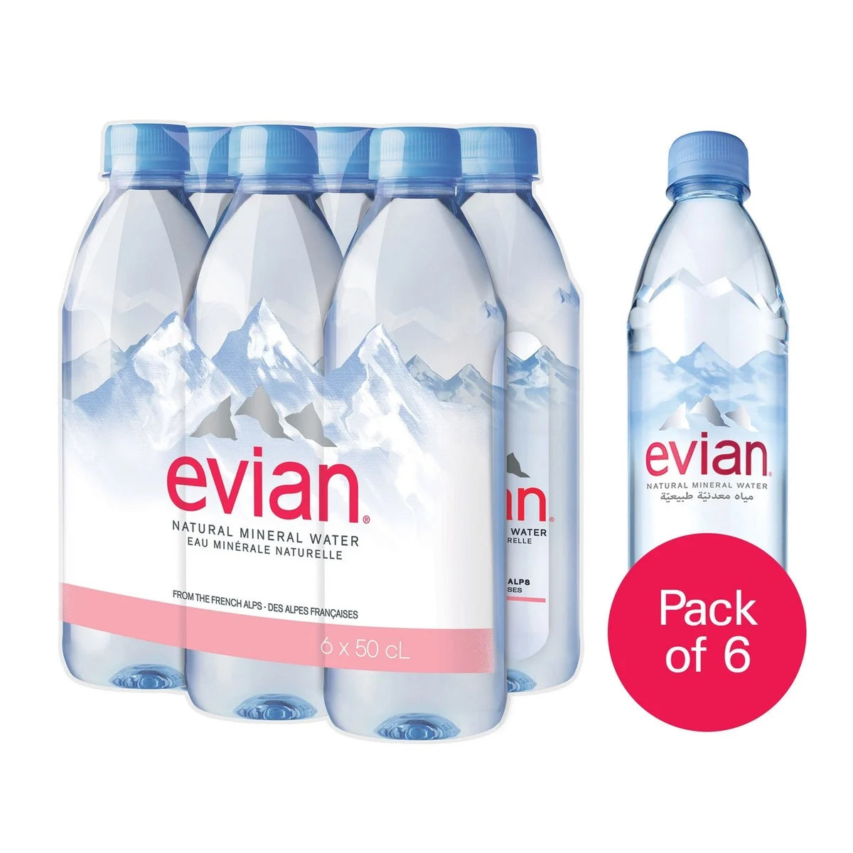 Evian - Natural Mineral Water 500 ml