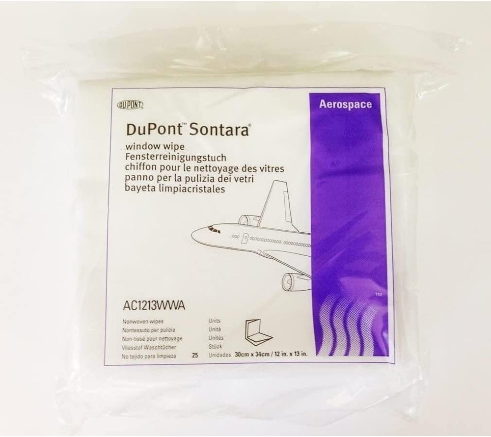 Dupont Sontara Aerospace Grade Window Wipes - 25 Pack