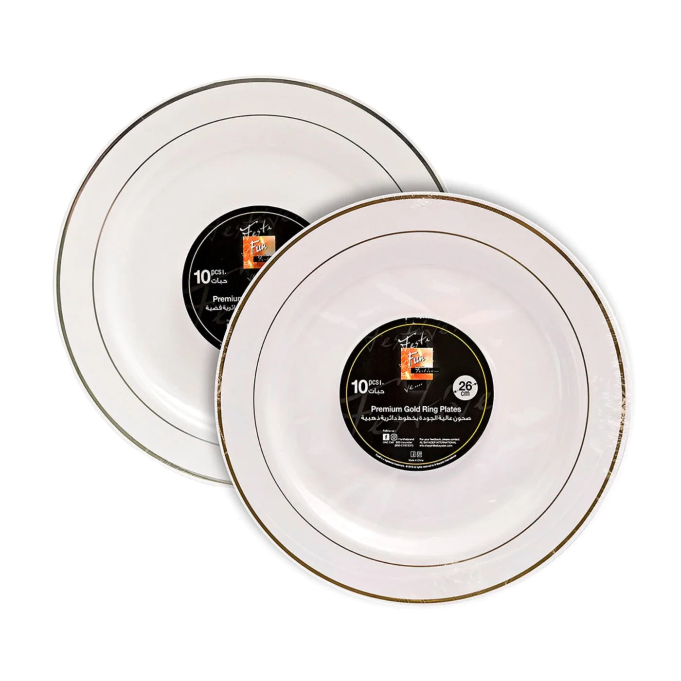 Fun - Festive Premium Round Plate 15cm x 10 pcs