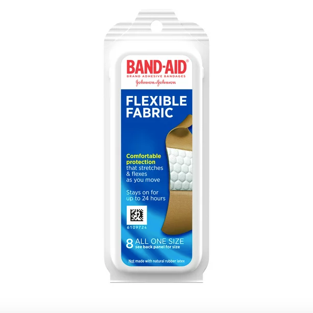 Band-AID® - Flexible Fabric Bandages All One Size Travel Pack, 8 Count.