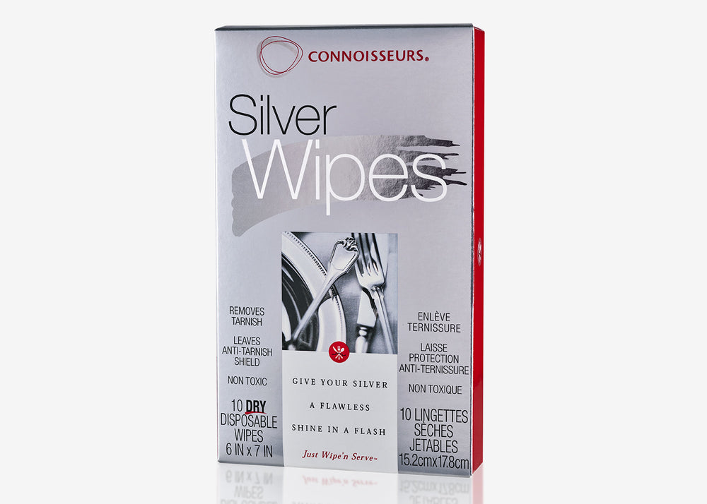 Connoisseurs - Silver Wipe x10 Dry Disposable Wipes