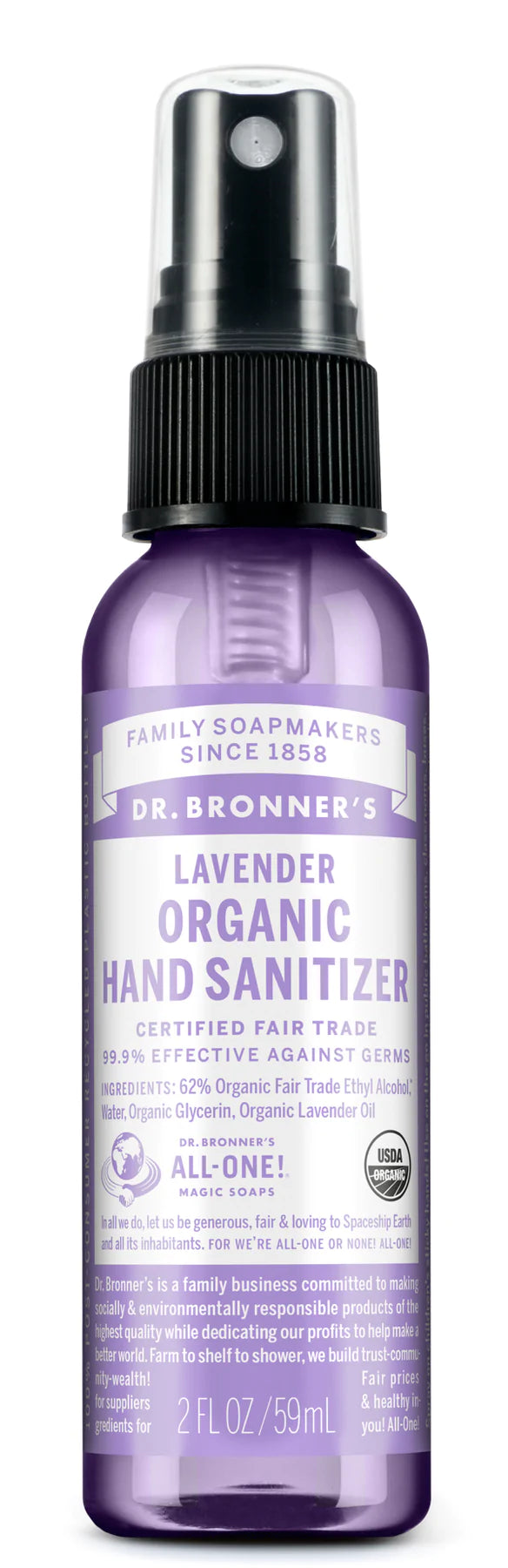 Dr. Bronner's - Organic Lavender Hand sanitizer 59ml