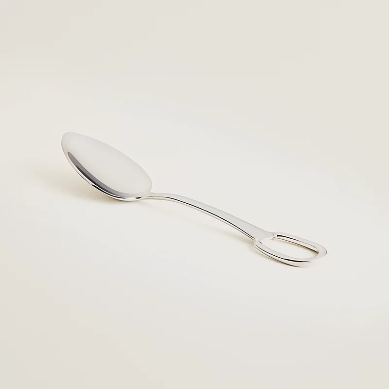 Hermès - Attelage steel dessert spoon