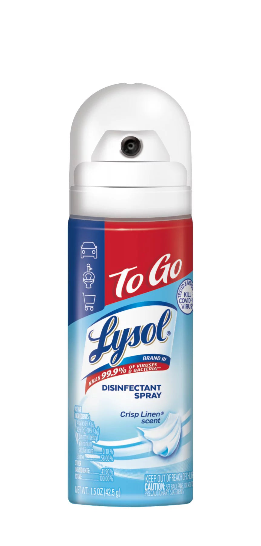 Lysol - Crisp Linen Disinfectant Spray To Go 1.5oz