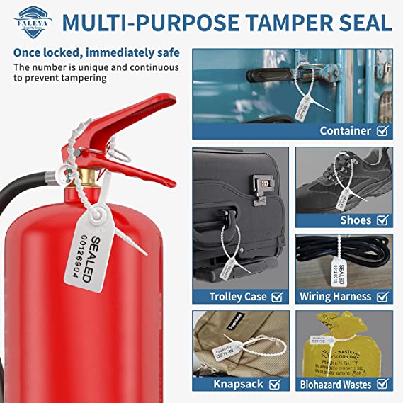 Pull Tite -Disposable Self- Locking numbered Tamper, Safety Seals X 10pcs